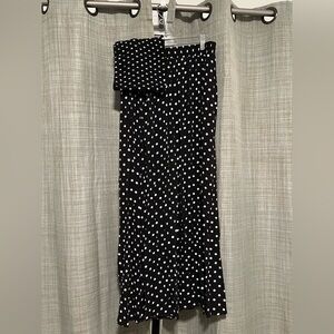 Polka Dot Black and White Skirt set
